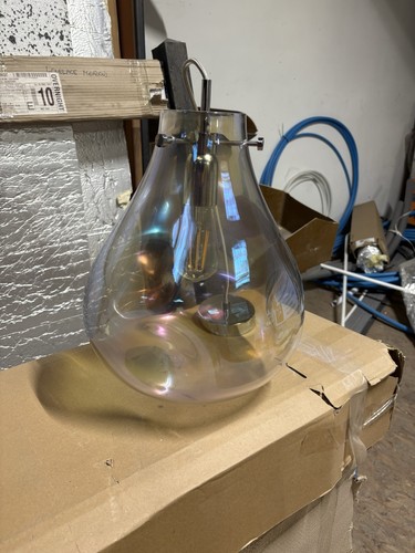 Chrome clear glass bottle - &,