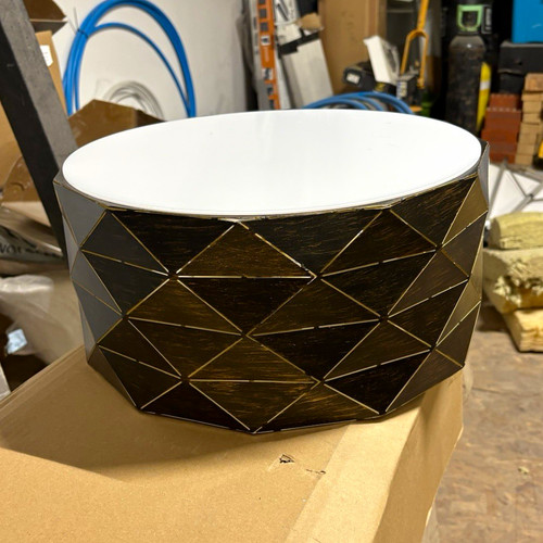 Black gold geometric drum - &,