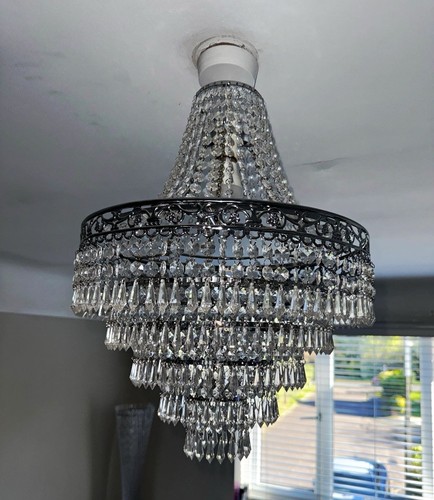 Crystal tiered chandelier - crystal,
