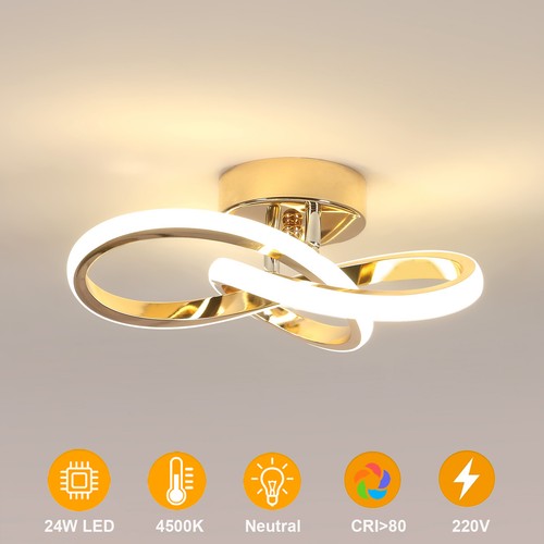 Gold modern led ceiling light - modern,