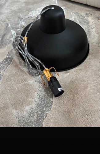 Matt black metal dome pendant - matt,