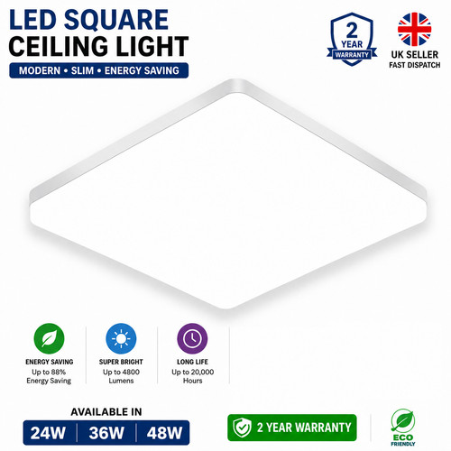 Square led ceiling light - square,