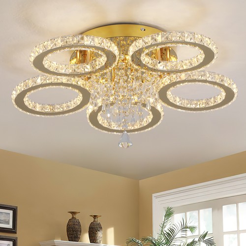 Led ceiling light - ceiling, gold